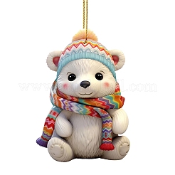 Polar Bear with Scarf Acrylic Hanging Ornaments&nbsp;PW-WGD777E-01