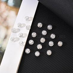 316サージカルステンレススチール製ピアスキャッチ  tpeプラスチックパーツ  ピアスバックキャッチ  半円/ドーム  ステンレス鋼色  4.5x5mm&nbsp;X-KY-H004-01P