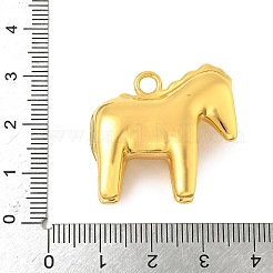 合金ペンダント  馬のチャーム  ラックめっき  鉛フリー＆カドミウムフリー  ゴールドカラー  28x29x10.5mm  穴：3mm&nbsp;PALLOY-F316-03G