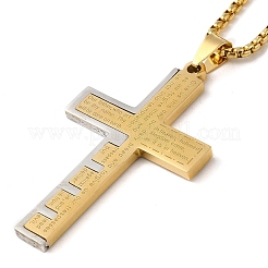 201 Stainless Steel Pendant Necklaces&nbsp;NJEW-H015-05GP