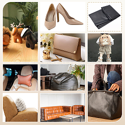 Lichee Pattern Imitation Leather Fabric&nbsp;DIY-WH0622-227