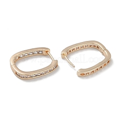 Clear Cubic Zirconia Hoop Earrings&nbsp;EJEW-L292-016G