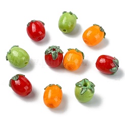 15Pcs 3 Colors Handmade Lampwork Enamel Beads&nbsp;LAMP-CJ0003-15