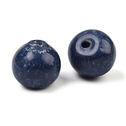 フルーツシリーズの不透明樹脂ビーズ  模造食品  ミッドナイトブルー  ブルーベリー  13.5x15.5mm  穴：2.5mm&nbsp;RE-CBAC4C7-11D