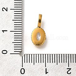 イオンプレーティング（IP）304ステンレススチールラインストーンペンダント  楕円形のチャーム  14KGP本金メッキ  ミックスカラー  14.5x7x4mm  ホール：4.5z2.5mm&nbsp;STAS-A104-13G