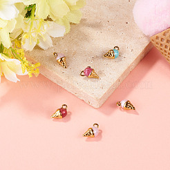 6Pcs 304 Stainless Steel Enamel Charms&nbsp;STAS-TA0006-42