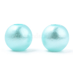 Spray Painted ABS Plastic Imitation Pearl Beads&nbsp;OACR-T015-05A-08