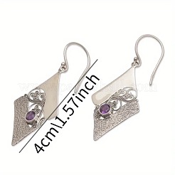 Rhombus Zinc Alloy Dangle Earrings&nbsp;FS-WG3CFF0-01