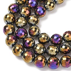 Electroplated Natural Agate Beads Strands&nbsp;G-B191-A07-10mm-04