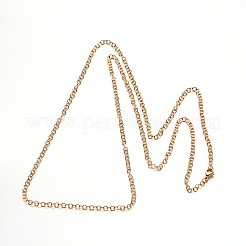 304 Stainless Steel Cable Chain Necklaces&nbsp;NJEW-N0046-02G