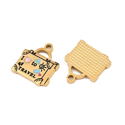 304 Stainless Steel with Enamel Charms&nbsp;SA-CBAA937-10B-G