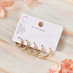 304 Stainless Steel Hoop Earrings&nbsp;EJEW-R017-01G-02