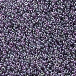 トーホー 8/0 デミラウンドビーズ  日本製シードビーズ  (635f) アジサイ ゴールドラスターマット  3x1.15mm  穴：1.2mm  約33500個/ポンド（450g）&nbsp;SEED-DR08-0635F