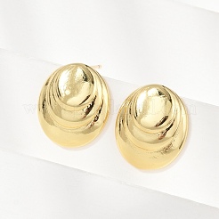 Oval Brass Stud Earrings&nbsp;EJEW-H154-09B-G
