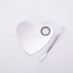 Stainless Steel Color Palette and Double Head Spoon Palette Spatulas Stick Rod&nbsp;MRMJ-WH0062-41P