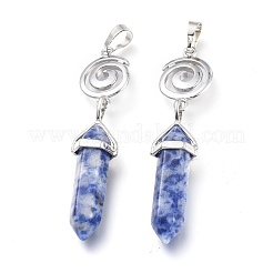 Natural Blue Spot Jasper Pointed Big Pendants&nbsp;G-D0021-01P-03