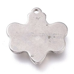 変色しにくい304ステンレススチールペンダント  ミツバチ  ステンレス鋼色  23x23x4.5mm  穴：2mm&nbsp;STAS-P252-02P