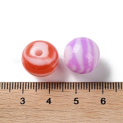 ツートンの不透明アクリルビーズ  ラウンド  ミックスカラー  14mm  穴：2mm  約333個/500g&nbsp;SACR-I005-02A