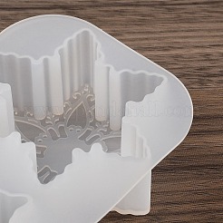 クリスマステーマのDIYスノーフレーク型シリコンキャンドルモールド  香りのよいキャンドル作りに  ホワイト  70x121x26mm  内径：65~66mm&nbsp;LS-SIMO-P010-B02