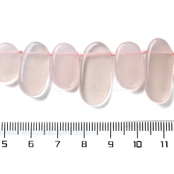 天然石瑪瑙ビーズ連売り  オーバル  トップ掘削  16~27x9~14x4~5mm  穴：0.7mm  約33~34個/連  15.16''~15.94''（38.5~40.5センチメートル）&nbsp;G-P565-A01-01