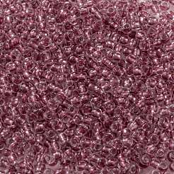 TOHOラウンドシードビーズ  日本製シードビーズ  （1015)つの赤面の裏地付きクリスタル  8/0  3mm  穴：1mm  約10000個/ポンド&nbsp;SEED-TR08-1015