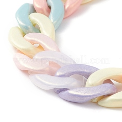 Acrylic Curb Chain for DIY Keychains&nbsp;HJEW-JM00578-01