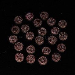 蓄光樹脂デコデンカボション  暗闇で光る  クッキー  フラットラウンド  9x3.5mm&nbsp;LS-RESI-K036-07I