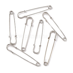 鉄のキルトピンは留め金のアクセサリー類のパーツをブローチ  プラチナ  75x17mm  ピン：1.5mm&nbsp;IFIN-R191-75mm