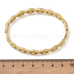 304ステンレススチール製ヒンジ付きカフバングル  目  18KGP本金メッキ  内径：1.97インチ（5cm）x2.36インチ（6cm）&nbsp;SA-CBAB92B-10G