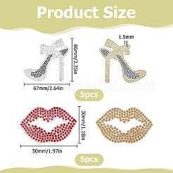 10Pcs 2 Styles Hotfix Resin Rhinestone (Hot Melt Adhesive On The Back)&nbsp;DIY-HS0002-51