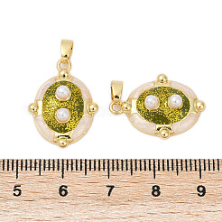 Brass Enamel Pendants&nbsp;KK-U068-03G