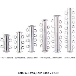 真鍮磁気スライドロックの留め金  プラチナ  15x11.5x6mm  穴：2.5mm  2pc  20x10mm  穴：2mm  2pc  25x10mm  2pc  30x10x7mm  穴：2mm  2pc  45x8mm  穴：1.5mm  2pc  33.5x10.5x6.5mm  穴：1.4mm  2pc  5.4x5.3x2cm&nbsp;KK-PH0034-55