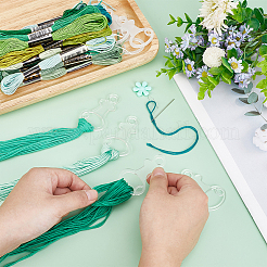 DIYミシン  炭素鋼製縫い針を含む  ポリエステル刺繍糸  アクリル刺繍フロスドロップ  鋼製ミシン針装置  ミックスカラー  4.6x0.12cm  約30個/袋&nbsp;DIY-PH0022-78