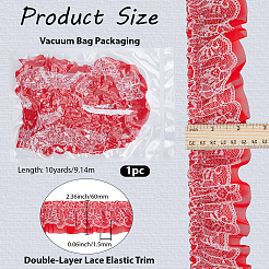 10 Yards Polyester Lace Ribbon&nbsp;OCOR-GF0006-25A