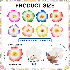 8Pcs 8 Colors Flower EVA Alligator Hair Accessories&nbsp;PHAR-PH0001-24