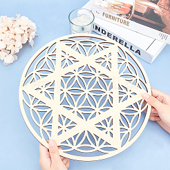Laser Cut Wooden Cup Mat&nbsp;WOOD-WH0015-25