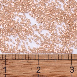 MIYUKIデリカビーズ  シリンダー  日本製シードビーズ  11/0  （db0622)ピーチシルバーライニングアラバスター  1.3x1.6mm  穴：0.8mm  約2000PCS /ボトル  10 G /ボトル&nbsp;SEED-JP0008-DB0622