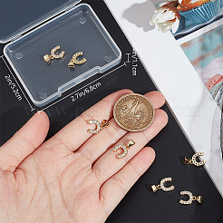 10PCS Brass Micro Pave Cubic Zirconia Charms&nbsp;ZIRC-BBC0002-54