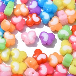 不透明アクリルビーズ 5袋  蝶  ミックスカラー  13x17x9.5mm  穴：2.7mm  20個/袋&nbsp;OACR-CJ0001-73
