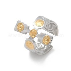 304ステンレススチールカフリング  クロス  ゴールデン·ステンレス鋼色  24mm  usサイズ8 1/2(18.5mm)&nbsp;RJEW-S630-01GP-A