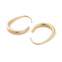304ステンレススチールダングルイヤリング  ティアドロップ  14KGP本金メッキ  29.5x3mm&nbsp;X-EJEW-H115-38G