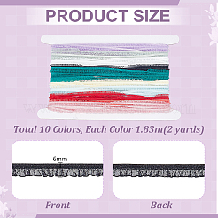 20 Yards 10 Colors Polyester Lace Trim&nbsp;OCOR-GA0002-92