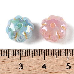 不透明なアクリルビーズ  カボチャ  ミックスカラー  8x12x11.5mm  穴：2mm&nbsp;OACR-G035-07