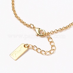 Brass Rolo Chain Bracelets&nbsp;BJEW-H537-08G