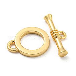 真鍮製マンテル  カドミウムフリー＆ニッケルフリー＆鉛フリー  リング  18KGP本金メッキ  リング：17.5x14x2mm  穴：2x2.8mm  バー：20.x7x3.7mm  穴：2mm&nbsp;KK-A223-02G