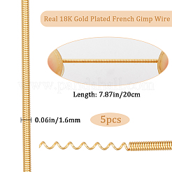 5Pcs Rack Plating Copper French Wire&nbsp;KK-BBC0013-59B