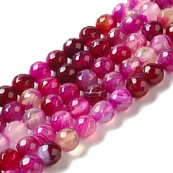 Natural Striped Agate/Banded Agate Beads Strands&nbsp;G-H1593-8mm-1