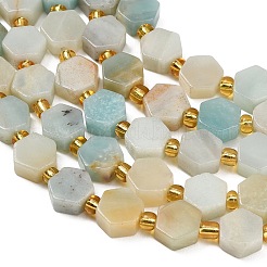 Natural Flower Amazonite Beads Strands&nbsp;G-F833-B09-01