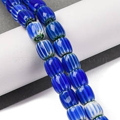 Handmade Lampwork Chevron Beads Strands&nbsp;LAMP-K041-01B-08