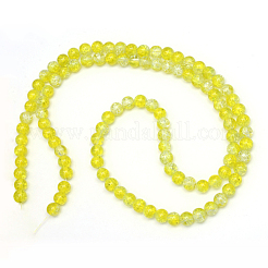 Baking Paint Crackle Glass Bead Strands&nbsp;CCG-S001-6mm-04
